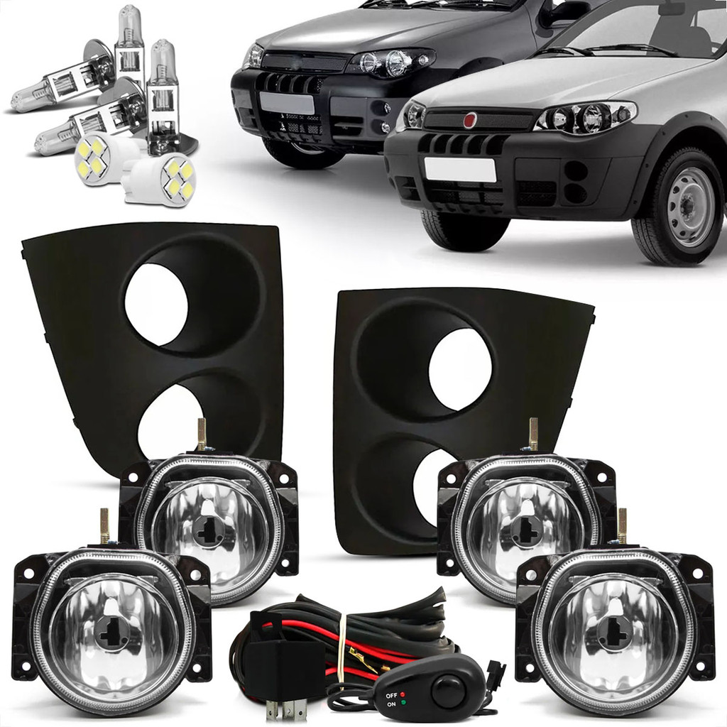 Kit Farol De Milha Neblina Auxiliar Palio Weekend 2005 2006 2007 2008 em Oferta na Shopee