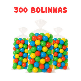 300 Bolinha Plástica Colorida Para Piscina de Bolinhas  300 Unidades 75, 100, 200, 300