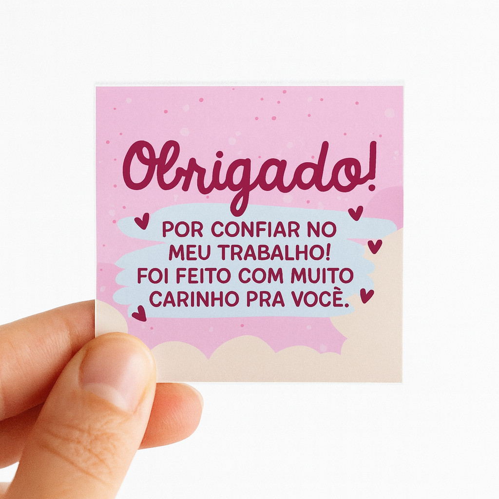 100 unidades Mini Cartão De Agradecimento Ao Cliente Tag Sem Furo Brinde Cliente em Oferta na Shopee