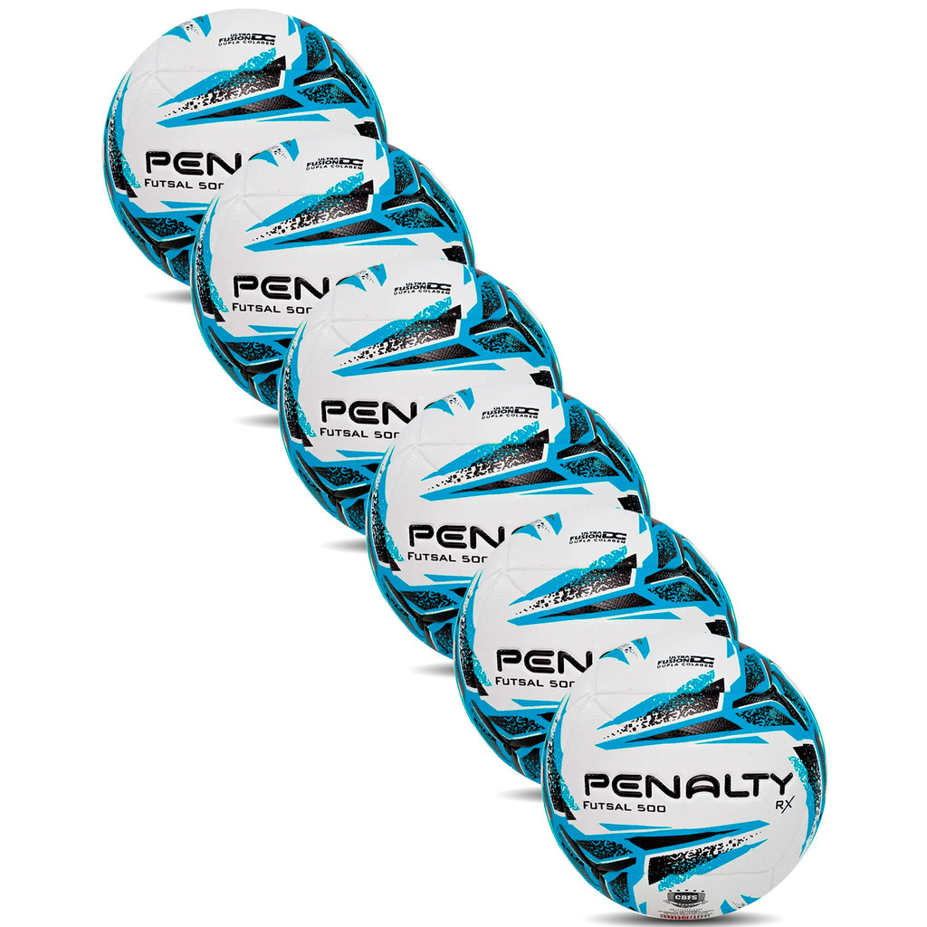 Kit 6 Bolas Futsal Penalty Rx 500 XXIII Original