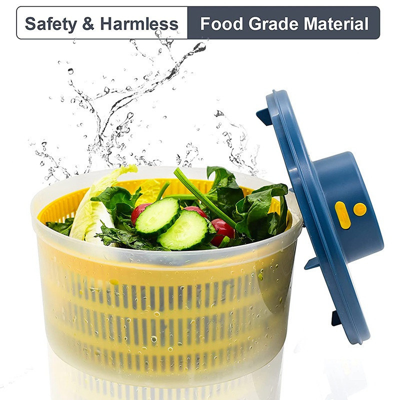 Girador De Salada Elétrico-Secador De Vegetais De Alface , Recarregável Por USB , Frutas De Secagem Rápida Com Tigela