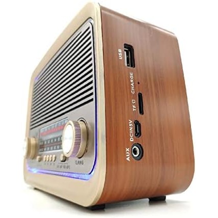 Rádio Vintage Am Fm Sw Usb Pen Drive Aux P2 Bluetooth