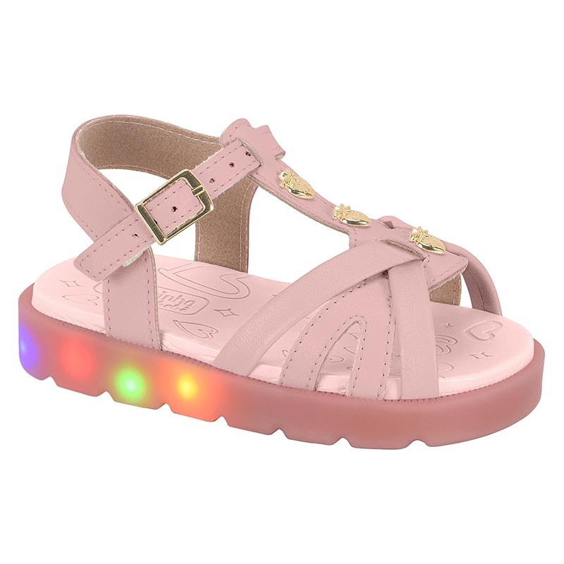 Sandalia Infantil Meninas Led Brilho Molekinha Original