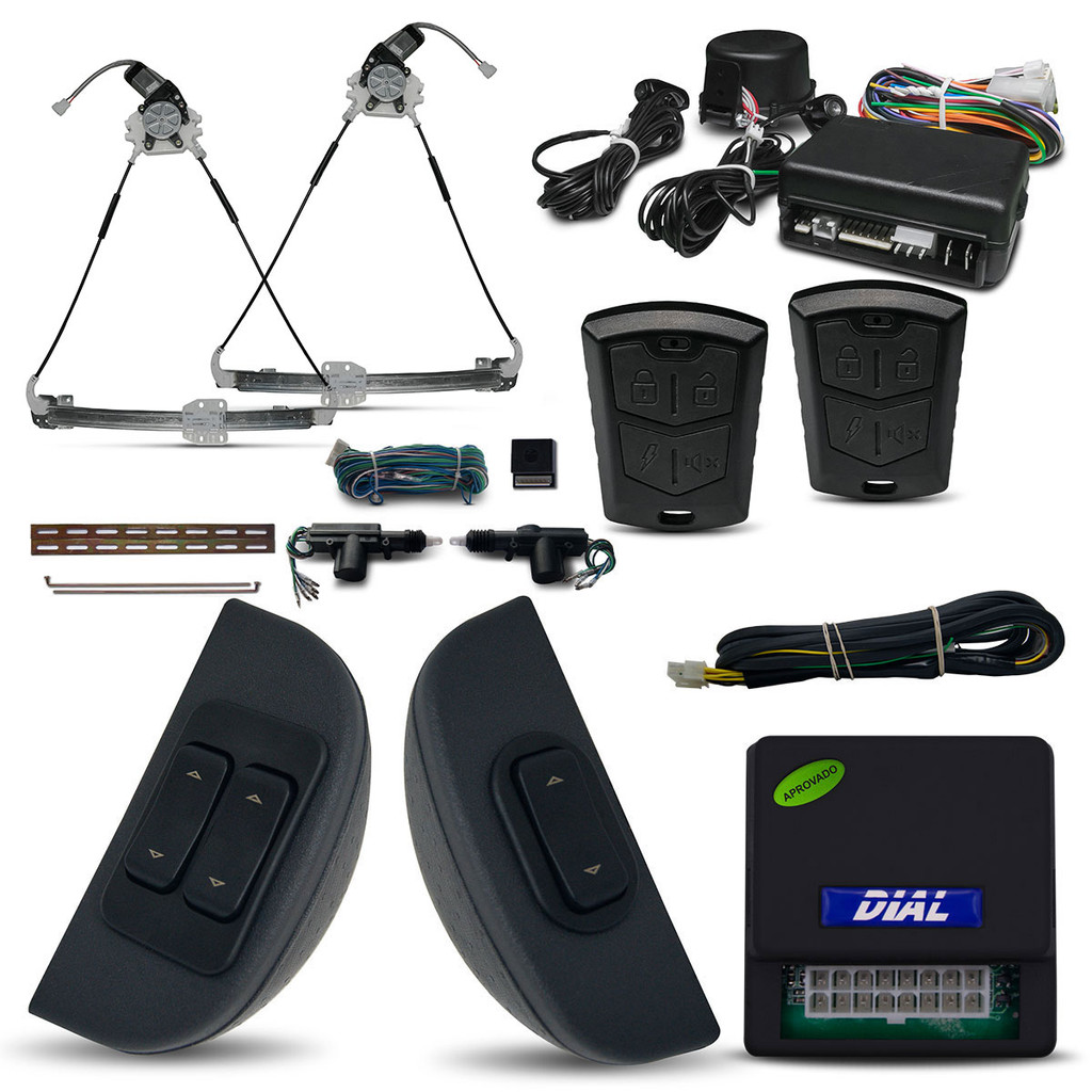 Kit Vidro Eletrico + Trava + Alarme Del Rey Corcel II Belina (81/) 2 Portas Sens