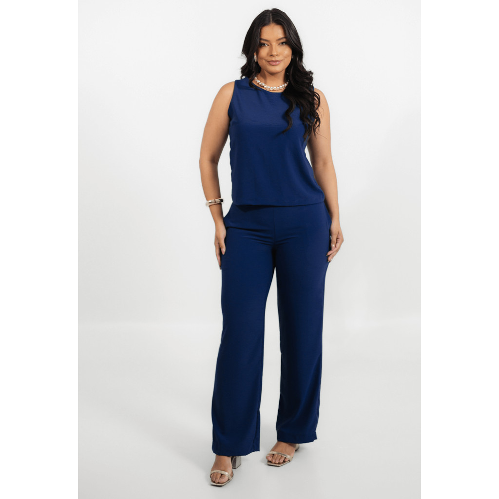 Conjunto Feminino Alfaiataria Blusa e Calça Tecido Bangladesh - Raquel em Oferta na Shopee