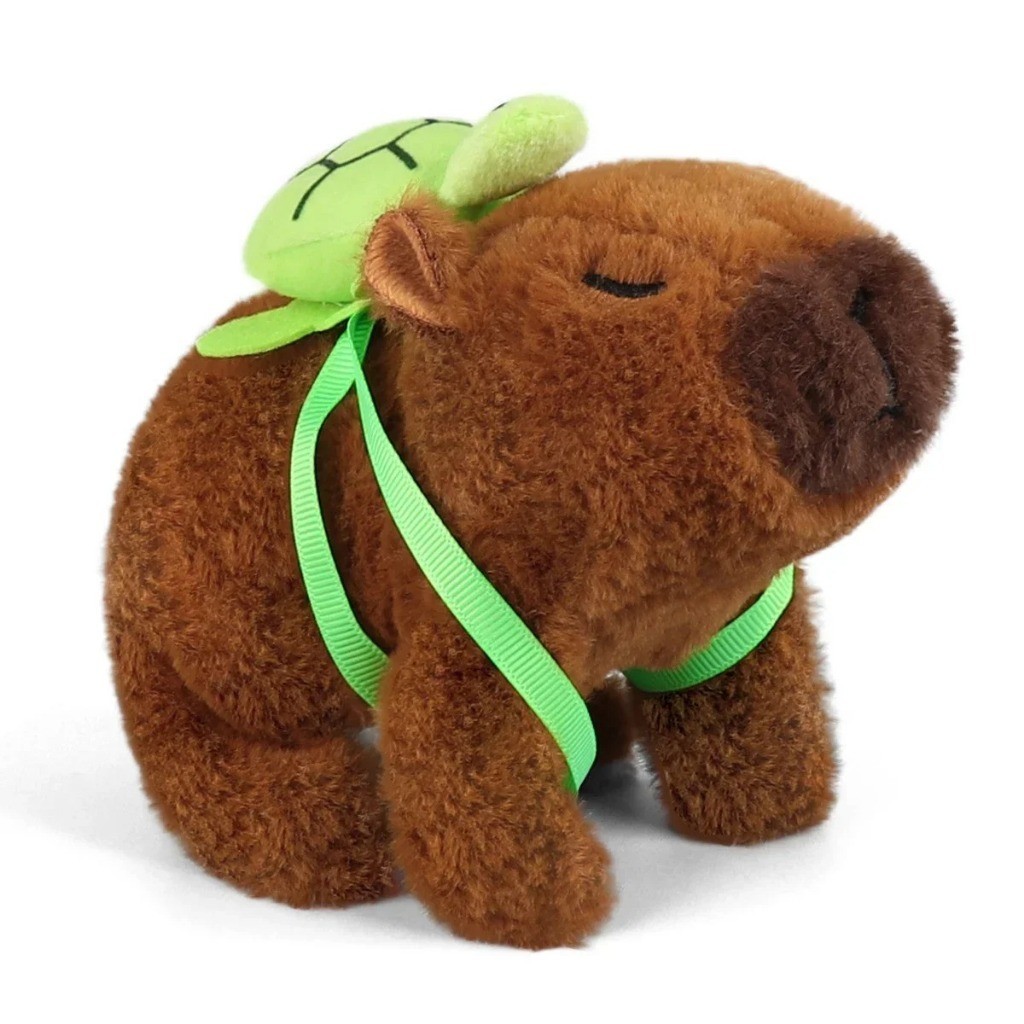 Capivara de Pelúcia Que Anda e Pula com Som Brinquedo em Oferta na Shopee