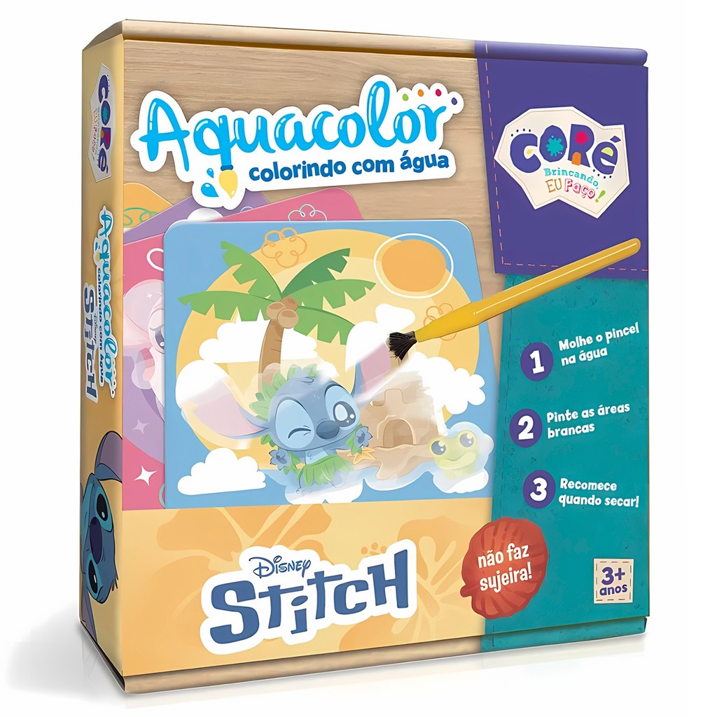Stitch Disney Aquacolor Brinquedo Educativo Infantil Colorindo Com Água - Toyster