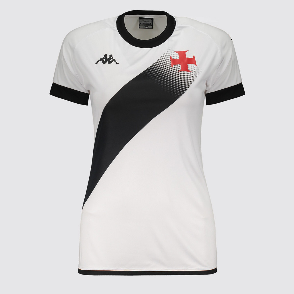 Camisa Kappa Vasco Supporter Graphik Feminina Branca e Preta em Oferta na Shopee