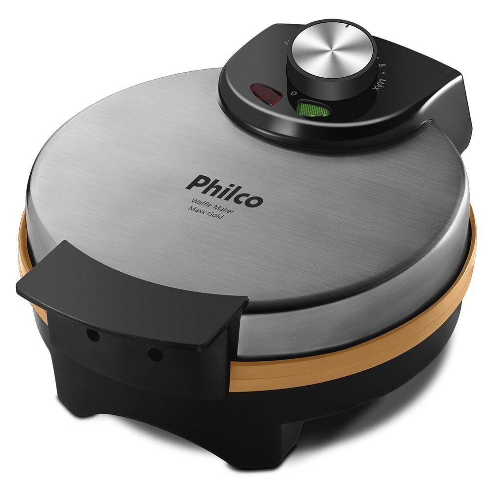 Waffle Maker Philco Maxx Gold PWM02PG 11 Níveis Temperatura 110V em Oferta na Shopee