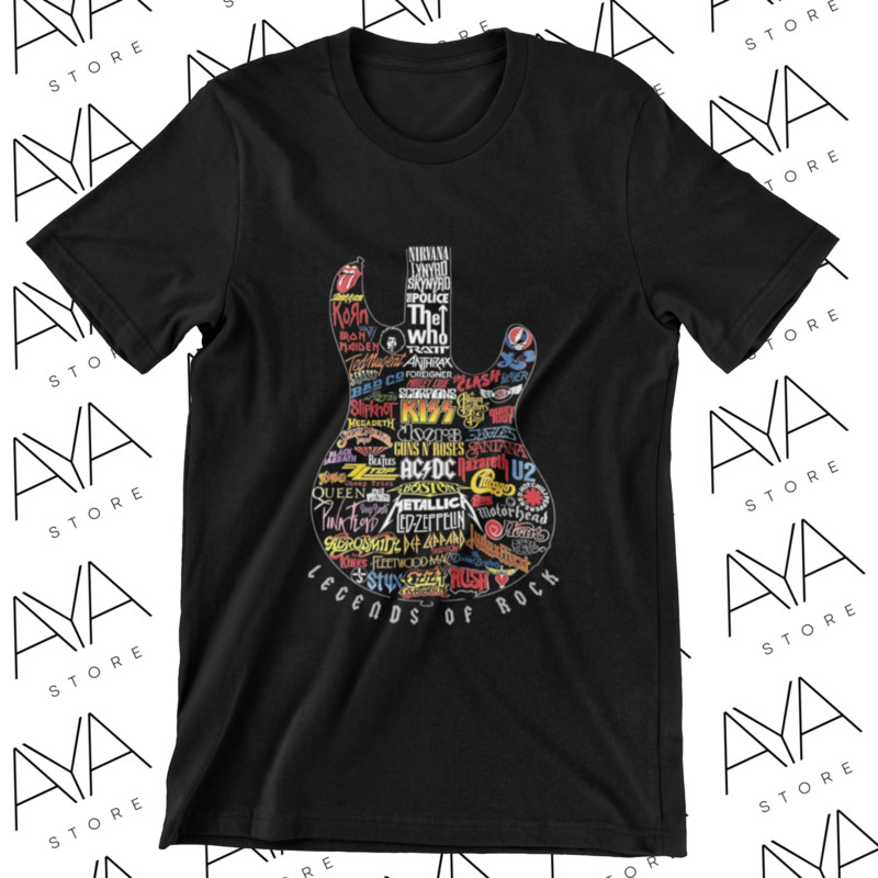 Camiseta Legens Of Rock Banda Rock Unissex 100% Algodão Top Premium Lançamento Envio Rápido Varias Cores!! Blusa Camisa em Oferta na Shopee