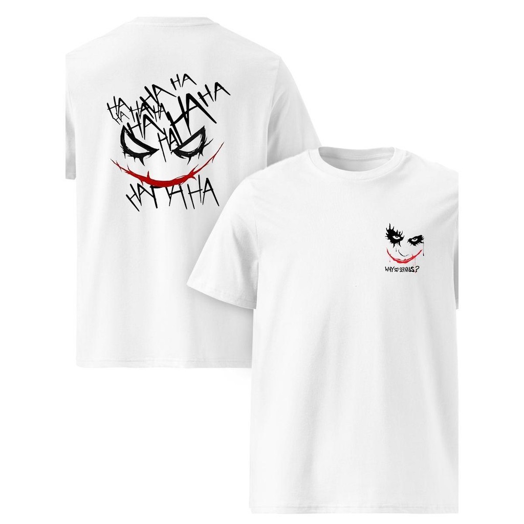 Camiseta Joker Hahaha Camisa Coringa Risada Blusa 100% Algodão Unissex Adulto Masculino Feminino