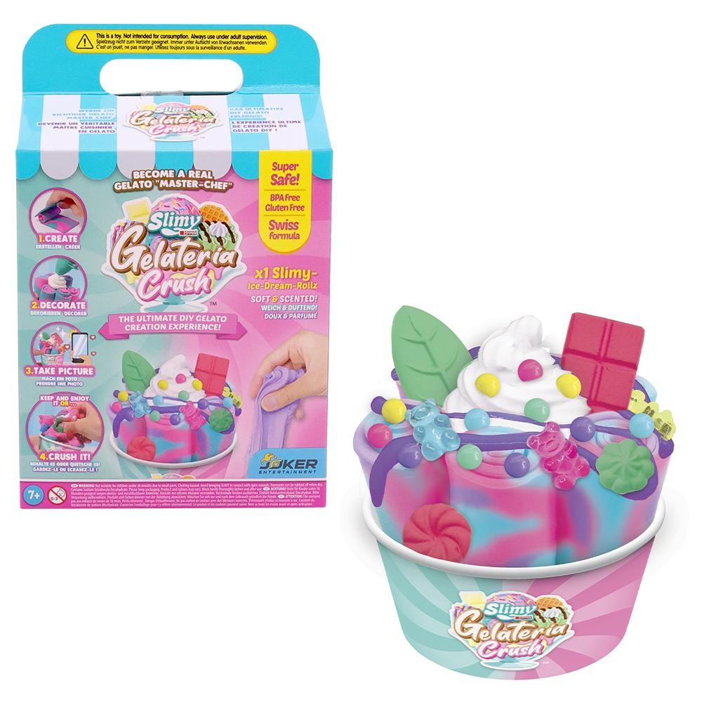 Kit Slime de Sorvete Slimy Gelateria - Sorvete de Rolo Morango em Oferta na Shopee
