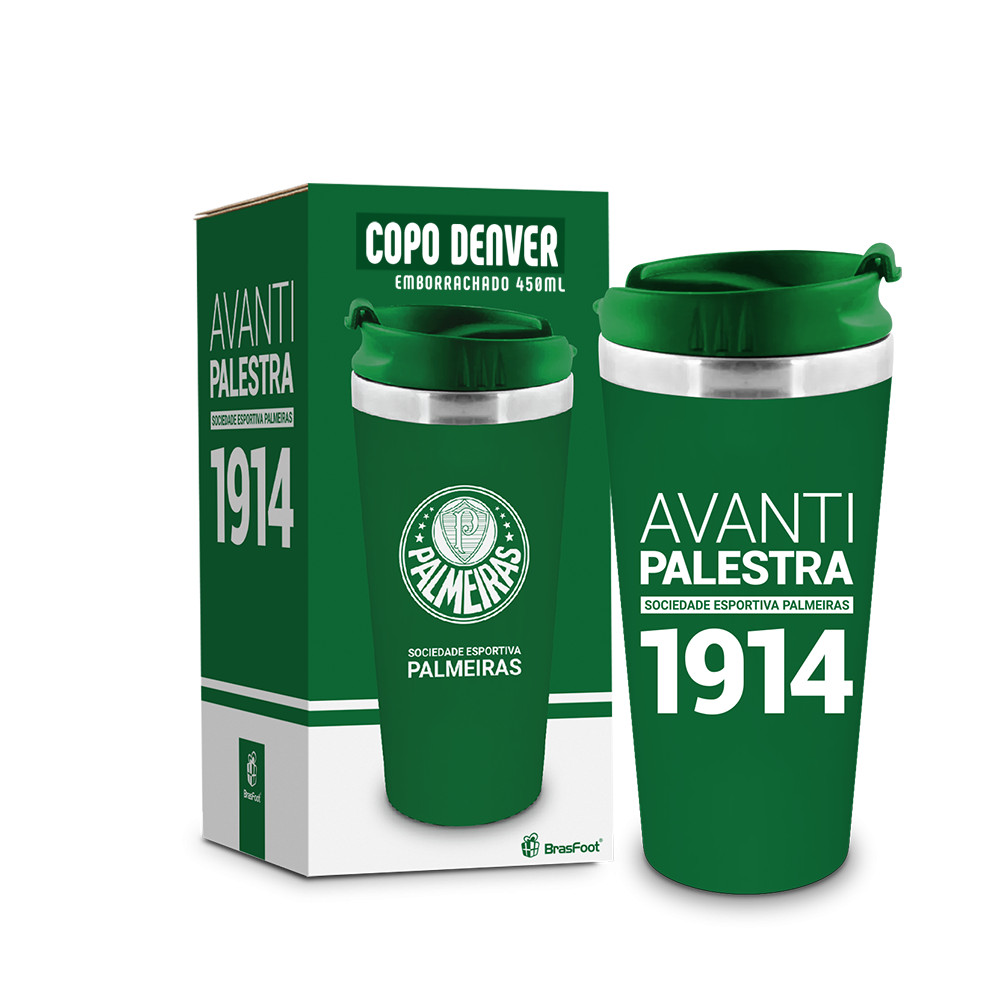 Copo Térmico Palmeiras Emborrachado Verdão  Avante Palestra Oficial