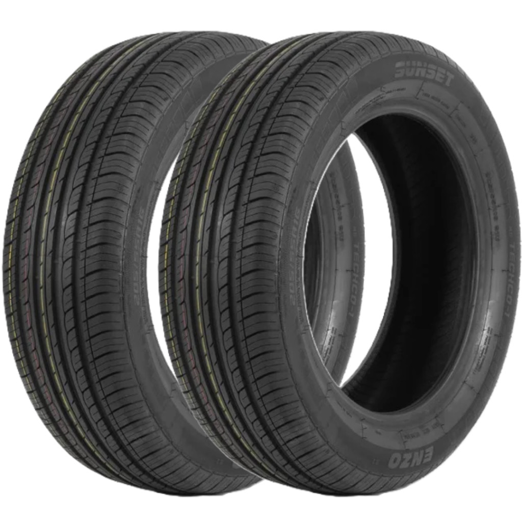 Kit 2 Pneus 205/60 R15 Sunset Enzo B2 91H Novos Aro 15