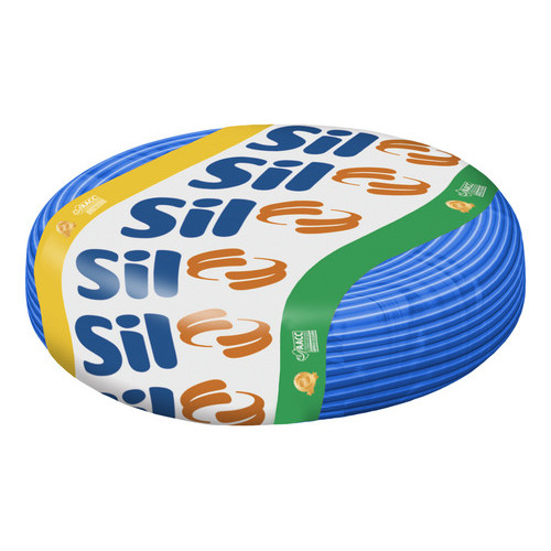 Cabo Flex 750v 6mm Azul Rolo Com 100 Metros Sil Cabos
