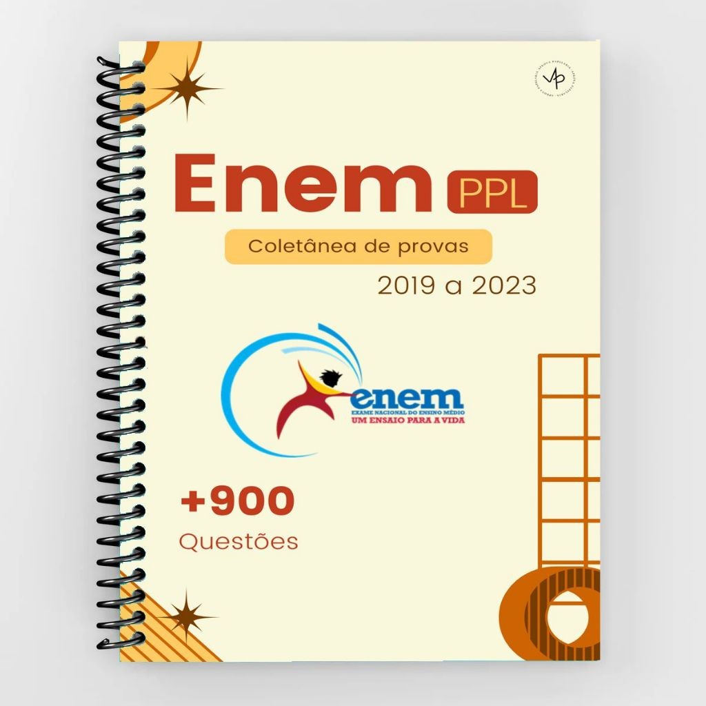 Apostila de provas do ENEM PPL 2025 - provas anteriores de 2019 a 2023 + gabaritos.
