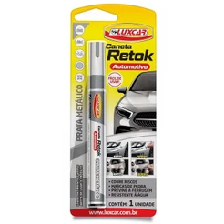 CANETA REPARO PINTURA AUTOMOTIVO PRATA - LUXCAR