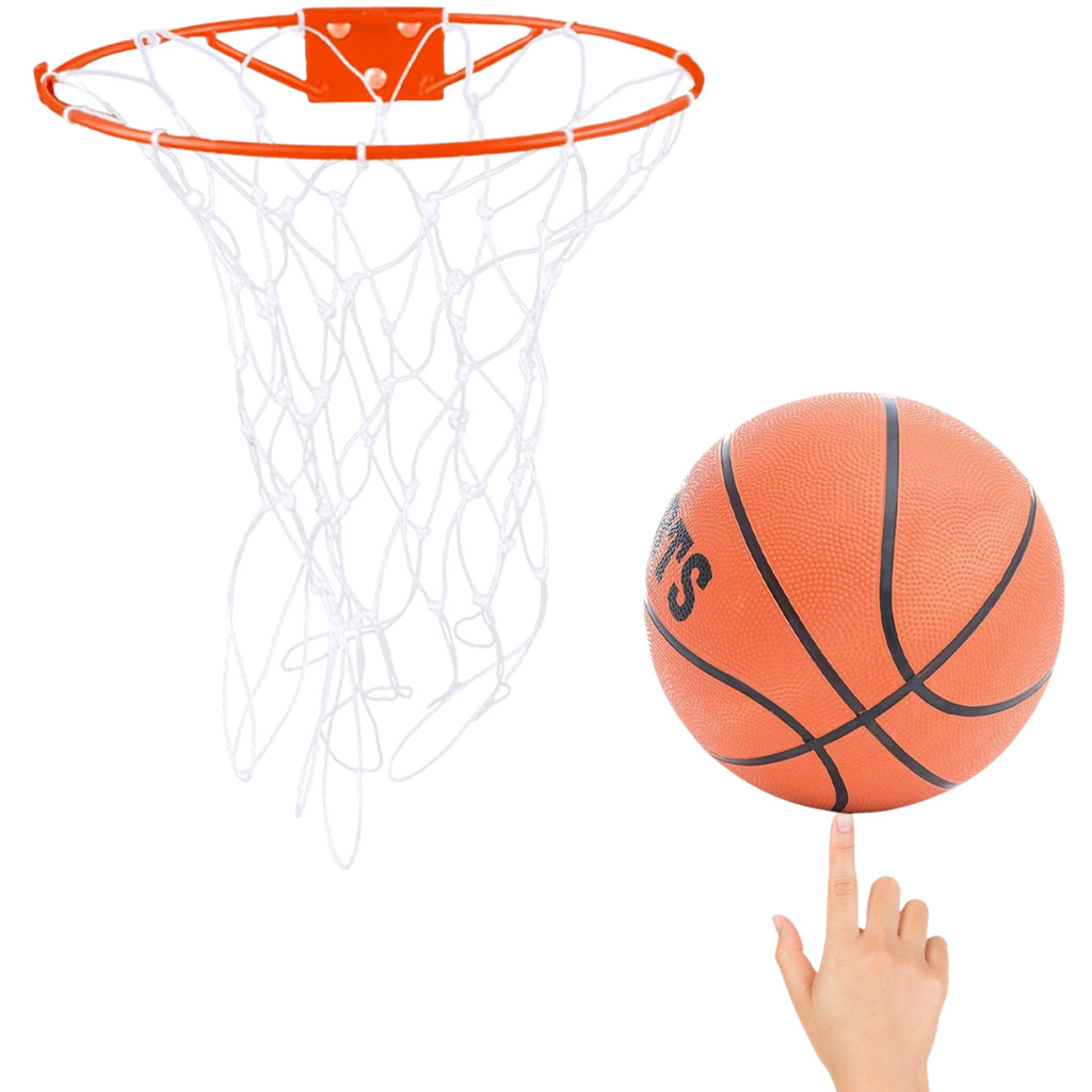 Aro Cesta Basquete Reforçado Infantil Rede e Bola Oficial