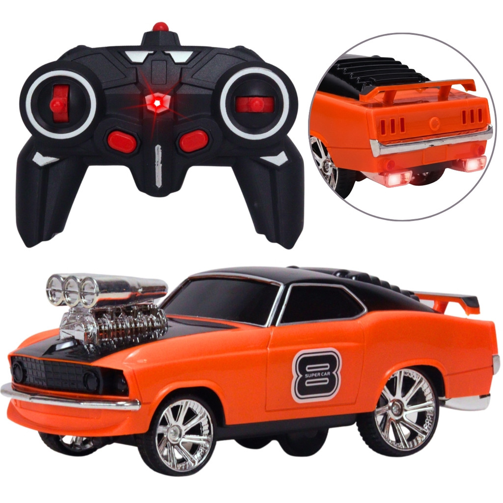 Brinquedo Carrinho de Controle Remoto Veloz C/ Som e Luz 1:16 - Castela em Oferta na Shopee