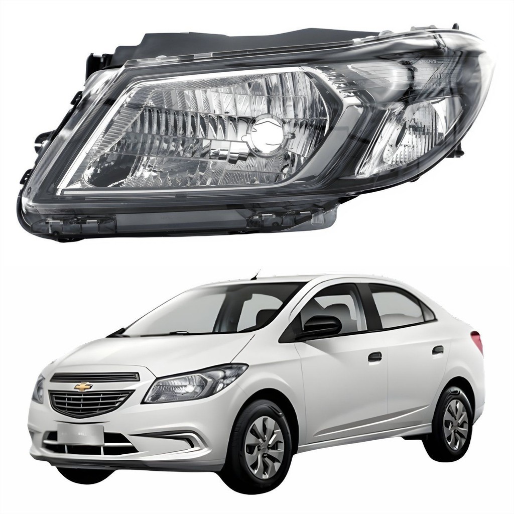 Farol Gm Prisma Joy 2017 até 2019 Original Arteb Fumê Lado Esquerdo Motorista