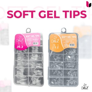 Ponteira de soft gel (tips) - Almond & Quadrada - D&Z em Oferta na Shopee