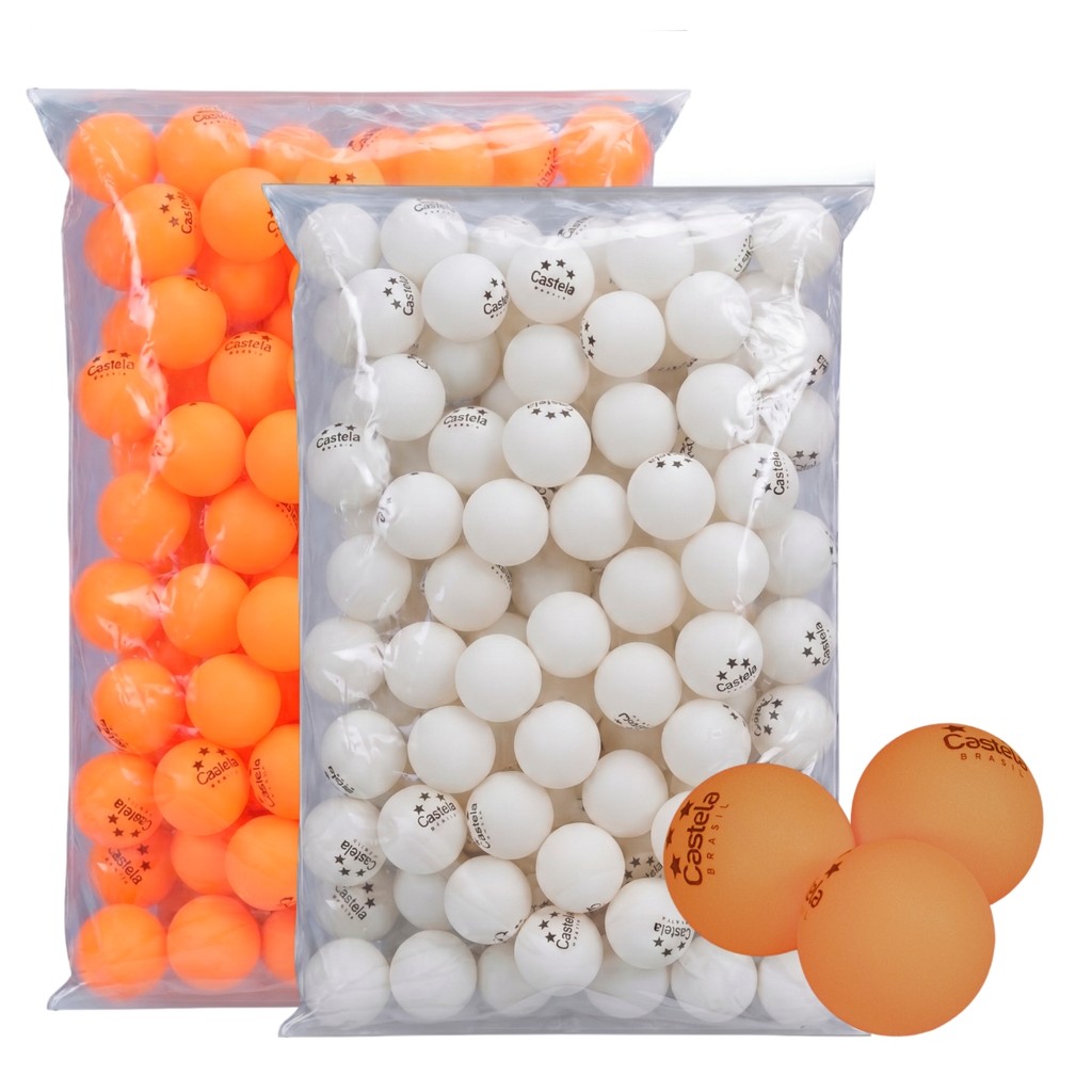 Kit 100 Bolas Bolinhas Ping Pong Tênis De Mesa Profissional Branco Castela