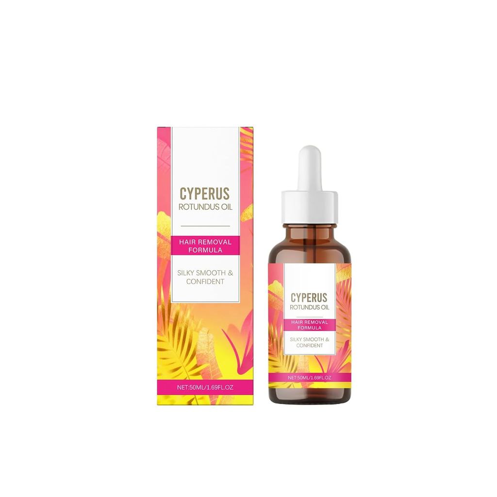 Óleo de Cyperus Rotundus para Remoção de Pelos 60ml – Inibidor de Crescimento de Pelos Corporais, Óleo Removedor de Pelo