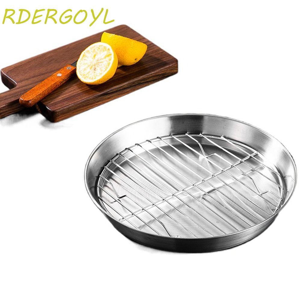 Panela De Drenagem Circular RDERGOYL , Bandeja Para Assar Fritadeira De Ar De Qualidade Alimentar Em Aço Inoxidável 304