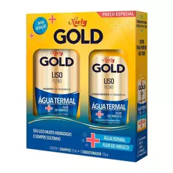 Shampoo Niely Gold 275ml + Condicionador Niely Gold Liso Pleno Sem Sal 175ml