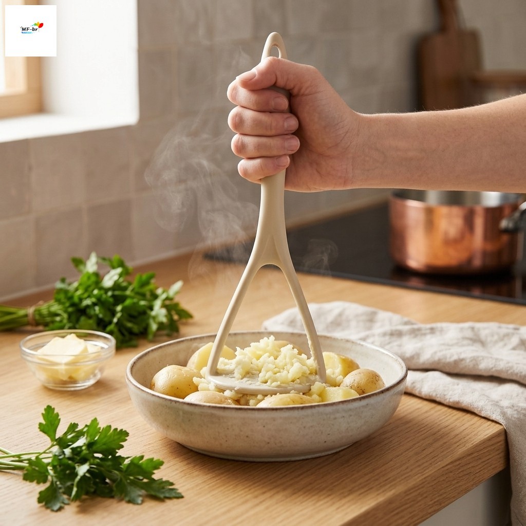 Ferramenta Ergonômica Da Cozinha Do Punho Espremedor De Batata Silicone Produto Comestível Para O Alimento Bebê