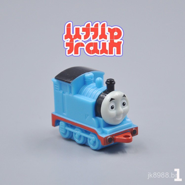 Brinquedo Gashapon, modelo de figura do Thomas, o Trem, pequena mala, adesivo, carimbo, almofada de tinta.