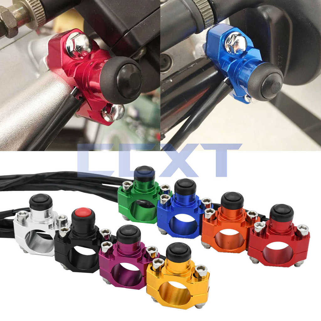 Interruptor de buzina de ignição modificada para motocicleta off-Road, botão CNC, à prova d'água, Possor CQR Huayang Uni