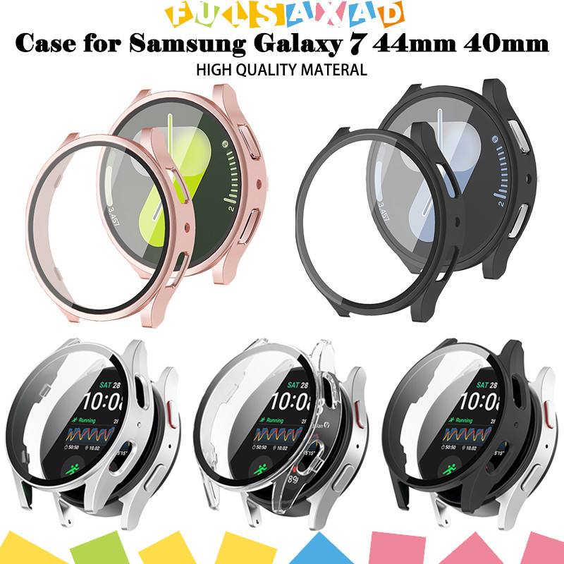Capinha Com Vidro De Capa Case With Filme Vidro Temperado Para Relógio Smartwatch Samsung Galaxy Watch 7 44mm 40mm