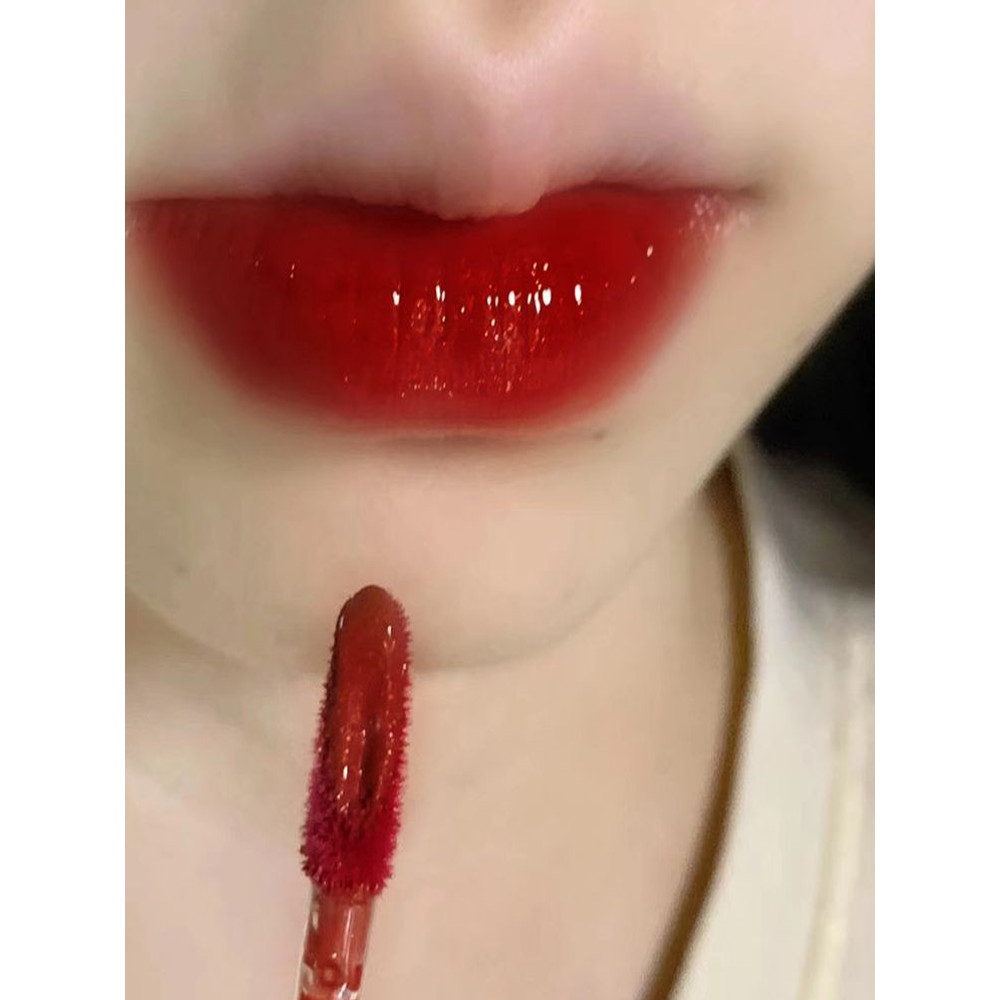 | 【lip tint ruby rose】 | ◈Rosa chá preto ~ água delicada brilhante esmalte labial puro desejo estilo estudante sem maqui