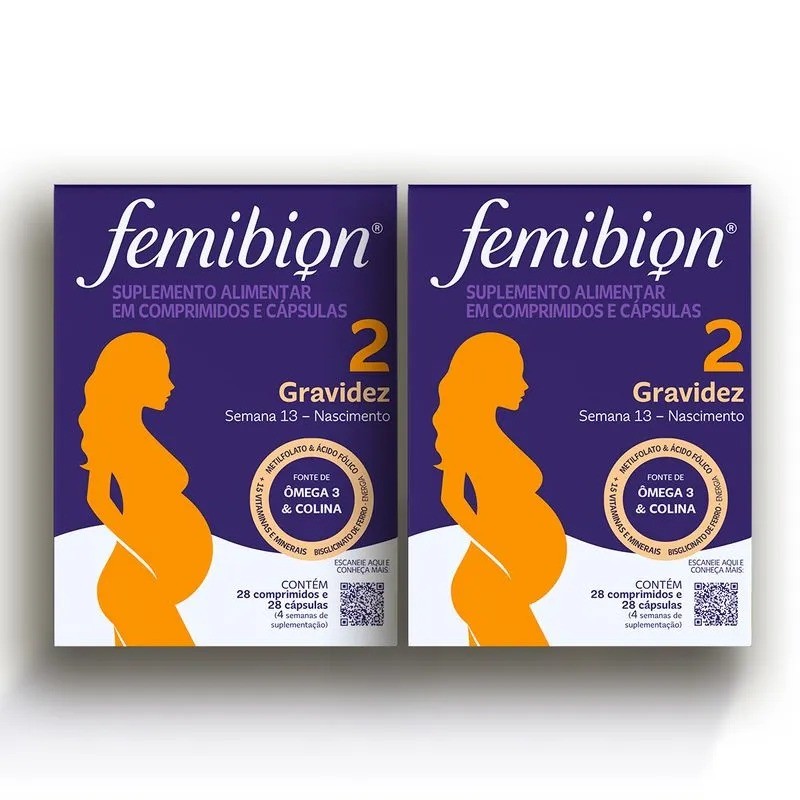 Kit 2 Unid Femibion 3 Multivitamínico Gravidez 28 Comprimidos + 28 Cápsulas