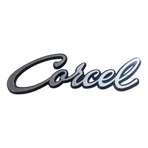 Emblema Adesivo Letreiro Autocolante Prateado Ford Corcel Prateado