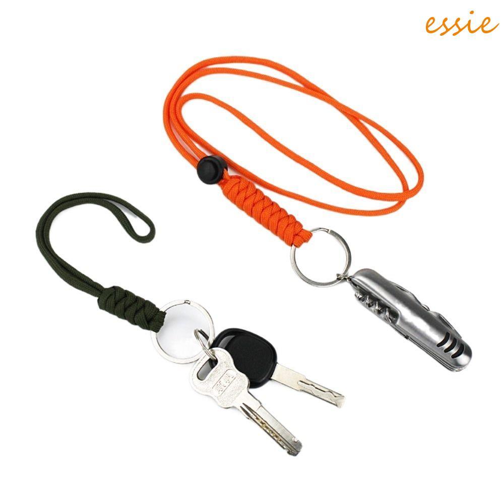 ESSIEBR Paracord Cordão Mochila Chaveiro De Alta Resistência Ferramenta Ao Ar Livre Pulseira Corda 20/46cm Fivela Trança