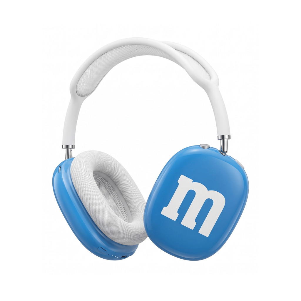 Capa Protetora de Silicone Nerdcase para AirPods Max, Confete MM's Azul