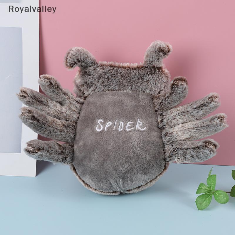 [Royalvalley] Adorável Lucas Spider Brinquedo De Pelúcia Halloweenpanion Stuffed Anima Para Crianças Presente Perfeito A
