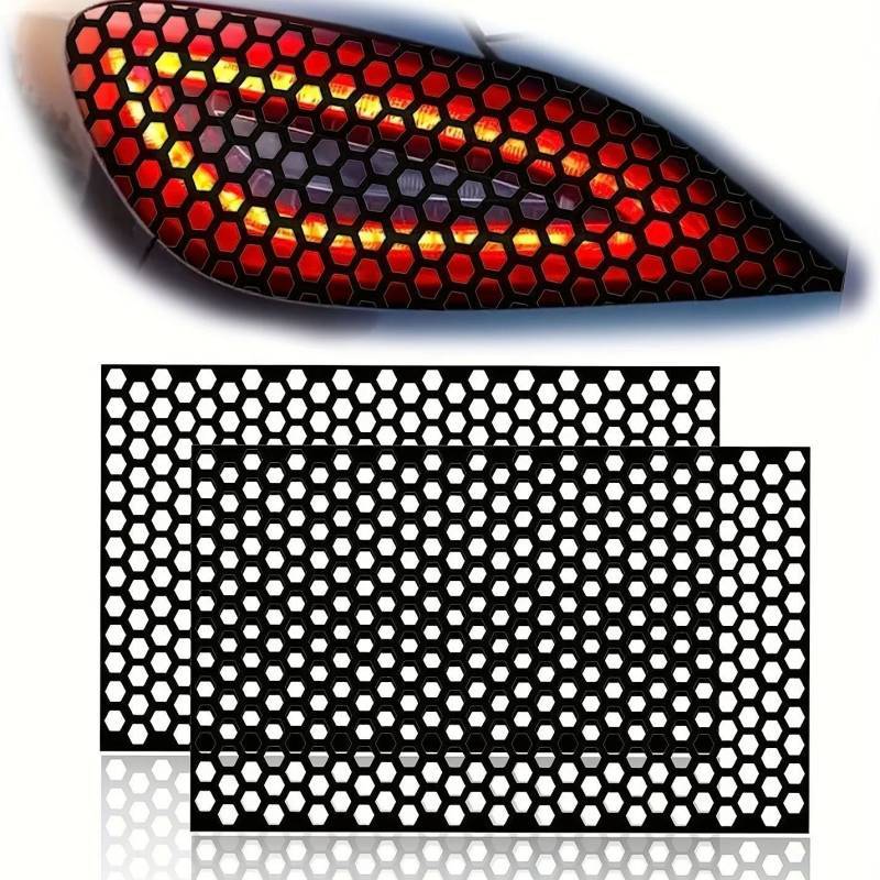 Car Taillight Modification Honeycomb Decorative Stickers Rear Car Lampshade Stickers Personality Rear Lamp X1M3