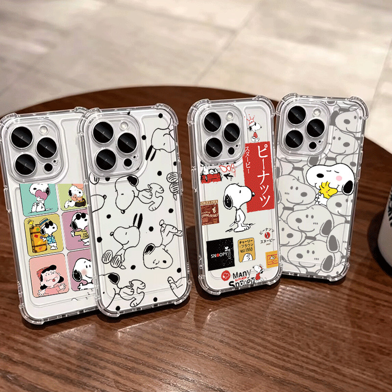 Capa Transparente Fofa E Adorável Snoopy Para Samsung A57 A17 A07 A56 A16 A55 A06 A54 A27 A37 A13 A53 A36 A35 A34 A32 A2