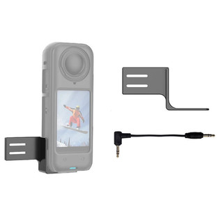 Suporte de Expansão para Microfone, Adaptador de Montagem em Alumínio, Suporte Externo para Microfone para Insta360 X4 X