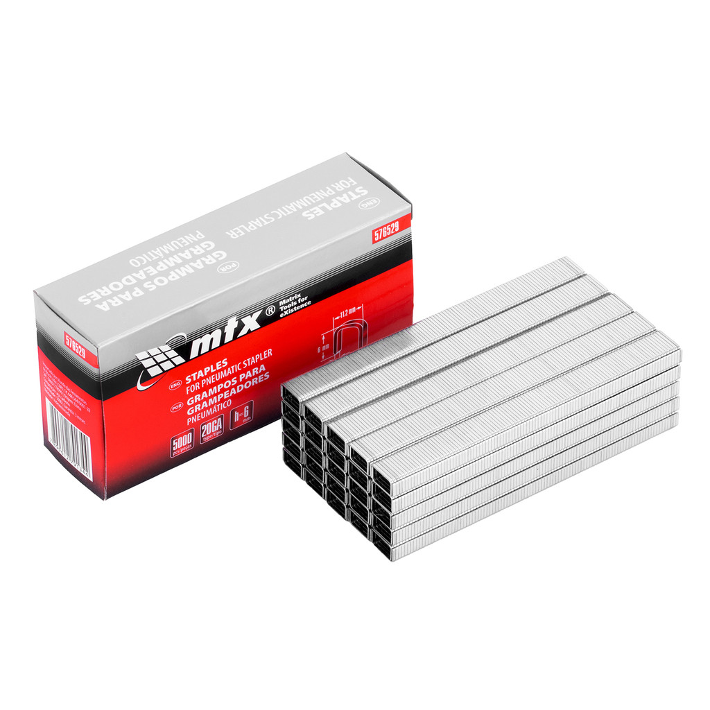 Grampos 20GA 6mm Galvanizados 5000Un Gramp. Pneumático MTX
