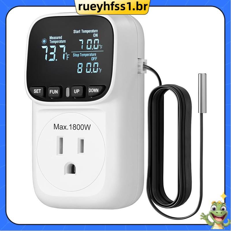 Controlador De Temperatura Digital , Plugue De Saída Do Termostato 15A/1800W ,-40 ° F-210 , Timing/Contagem Cíclico , Pa