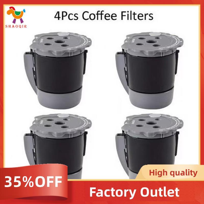 Filtro De Café Moído Universal 4 Unidades Reutilizáveis Para Cafeteira Pod
