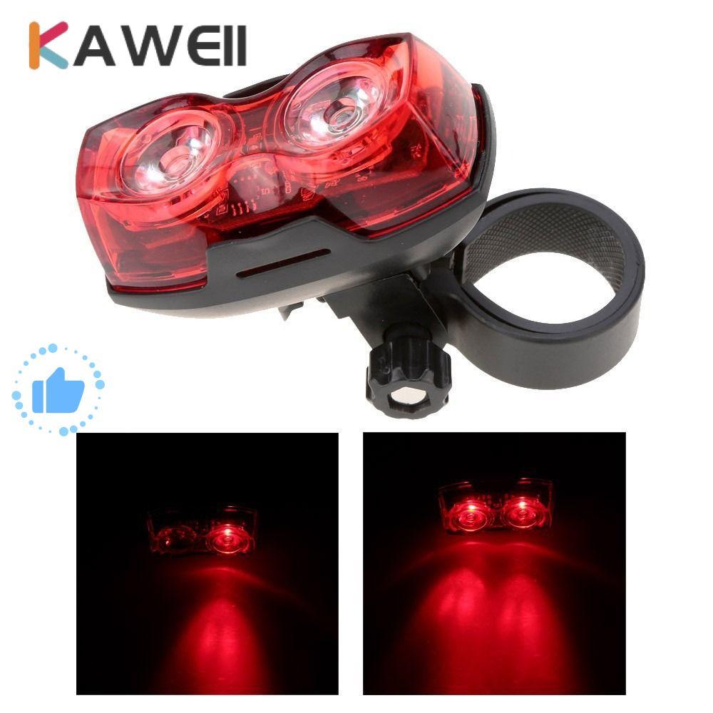 Luz Traseira De Bicicleta KAWEII , Lanterna De Instalação Horizontal Vertical De Plástico , Vermelho Preto