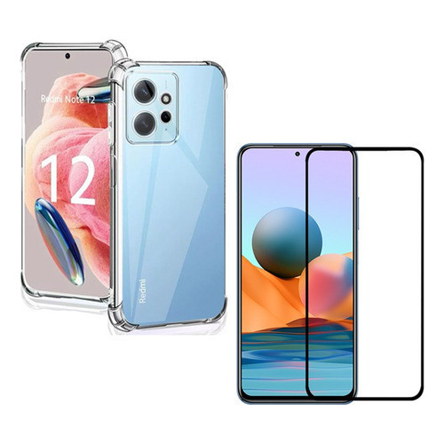 Capa Capinha Anti Impacto Para Redm Note 12 4G + Película 3D Vidro Temperado