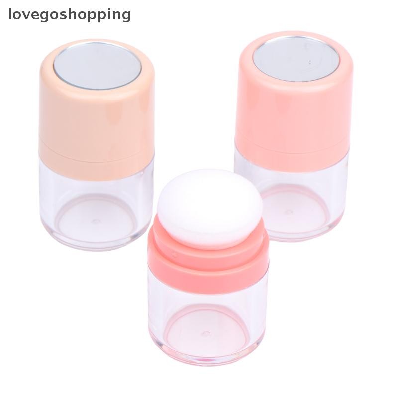 [lovego] Caixa Solta Recarregável Vazia Com Puff Diy Estojo Cosmético Blush Acabamento Frasco Recipiente BR