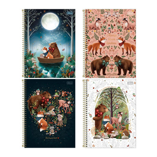 Caderno espiral capa dura universitário 1x1 80 folhas Loveland Tilibra em Oferta na Shopee