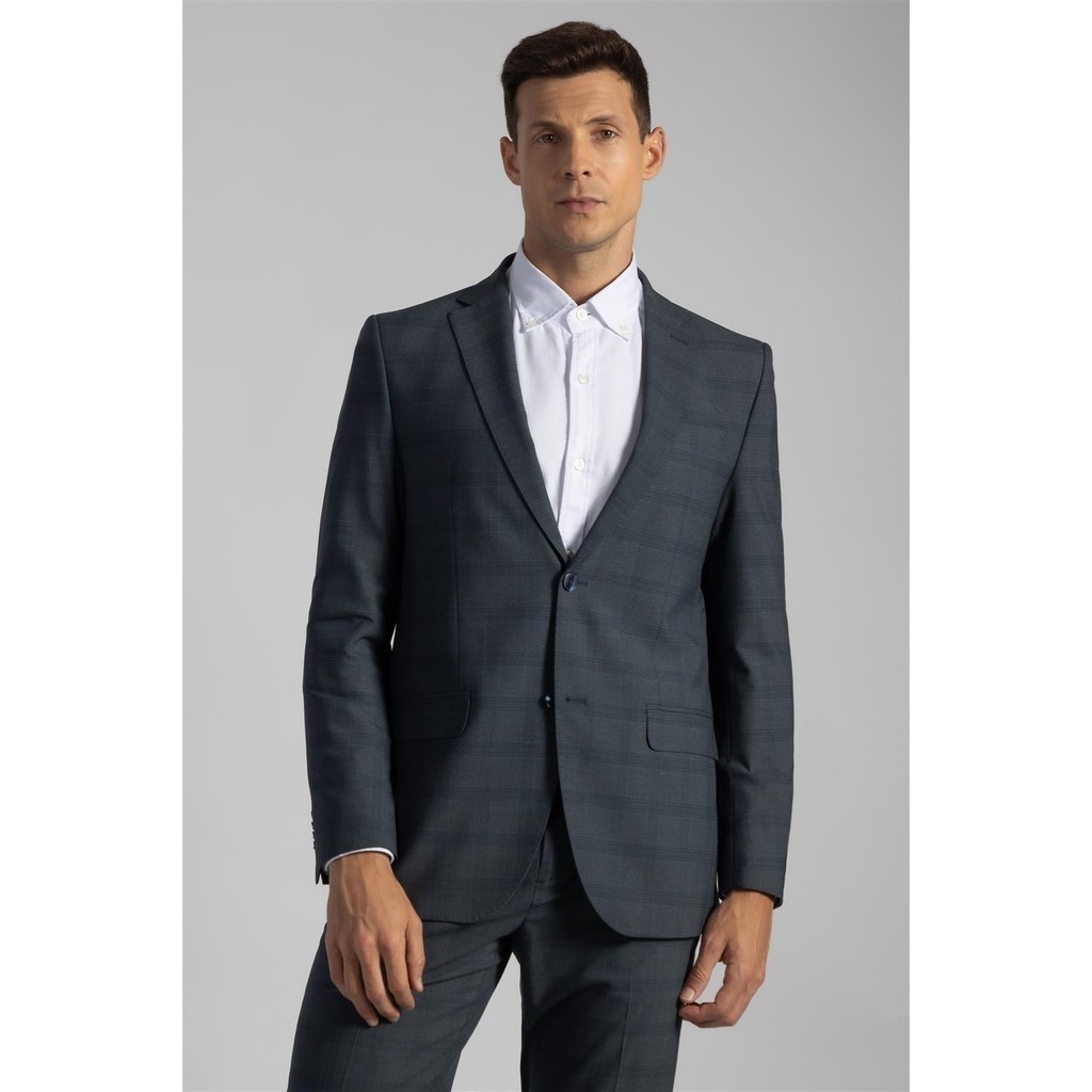 Terno Xadrez - Cinza Chumbo